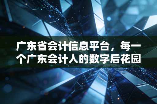 广东省会计信息平台，每一个广东会计人的数字后花园与修行道场