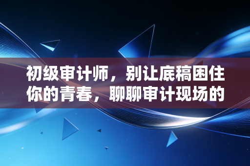 初级审计师，别让底稿困住你的青春，聊聊审计现场的生存与突围