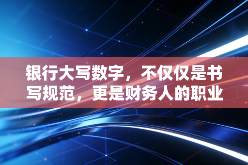 银行大写数字，不仅仅是书写规范，更是财务人的职业尊严
