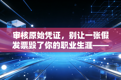 审核原始凭证，别让一张假发票毁了你的职业生涯——一位注会老兵的掏心窝子话
