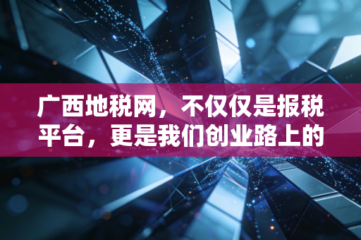 广西地税网，不仅仅是报税平台，更是我们创业路上的老伙计