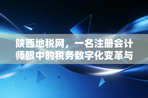 陕西地税网，一名注册会计师眼中的税务数字化变革与纳税服务升级