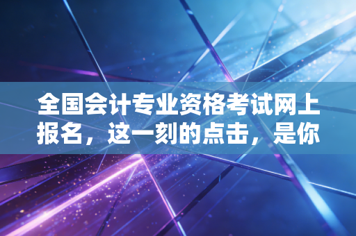 全国会计专业资格考试网上报名，这一刻的点击，是你与未来职业的一场豪赌