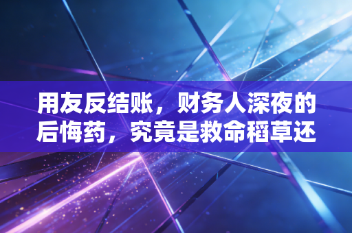 用友反结账,财务人深夜的后悔药,究竟是救命稻草还是潘多拉魔盒?