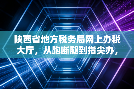 陕西省地方税务局网上办税大厅,从跑断腿到指尖办,一位注会眼中的税务数字化变迁