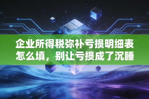 企业所得税弥补亏损明细表怎么填,别让亏损成了沉睡资产,手把手教你把钱拿回来