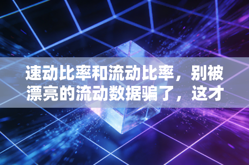 速动比率和流动比率，别被漂亮的流动数据骗了，这才是企业的真实偿债能力