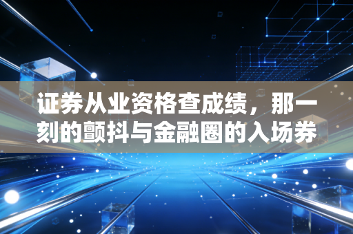 证券从业资格查成绩,那一刻的颤抖与金融圈的入场券