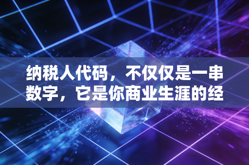 纳税人代码，不仅仅是一串数字，它是你商业生涯的经济身份证
