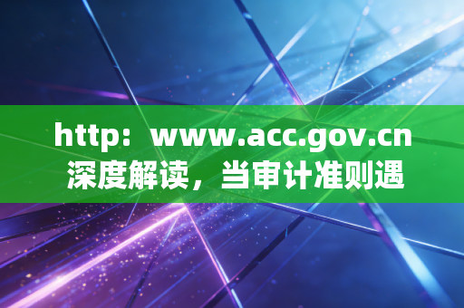 http:  www.acc.gov.cn 深度解读，当审计准则遇上人间烟火，注册会计师的坚守与突围
