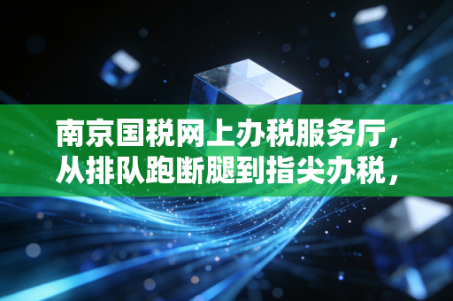 南京国税网上办税服务厅，从排队跑断腿到指尖办税，一位老会计的数字化变迁实录