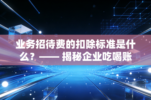 业务招待费的扣除标准是什么?—— 揭秘企业吃喝账背后的税务红线与生存智慧