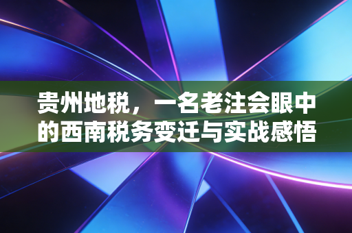 贵州地税，一名老注会眼中的西南税务变迁与实战感悟