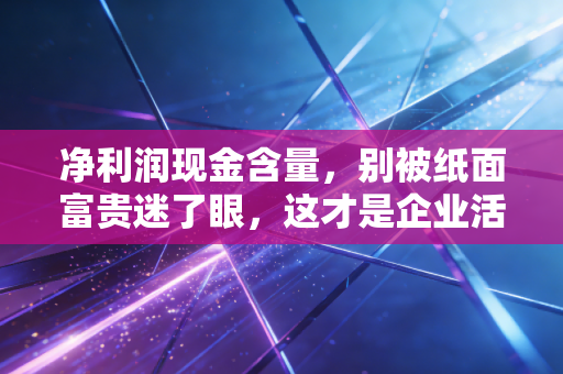 净利润现金含量，别被纸面富贵迷了眼，这才是企业活下去的真金白银