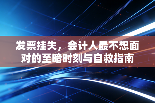 发票挂失，会计人最不想面对的至暗时刻与自救指南