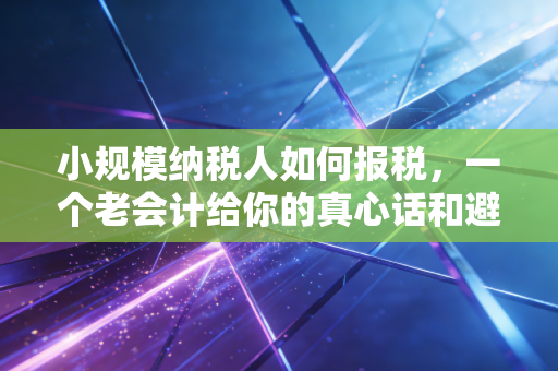小规模纳税人如何报税,一个老会计给你的真心话和避坑指南