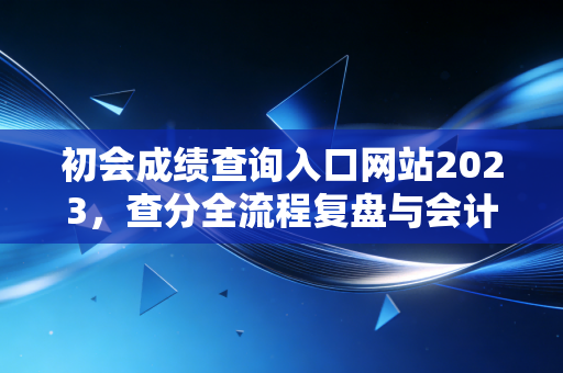 初会成绩查询入口网站2023，查分全流程复盘与会计新人的进阶指南