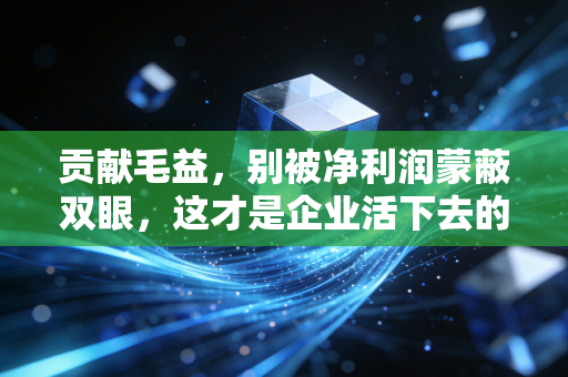 贡献毛益，别被净利润蒙蔽双眼，这才是企业活下去的造血真相