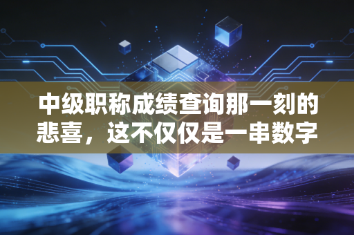 中级职称成绩查询那一刻的悲喜,这不仅仅是一串数字,更是我们会计人的职场进阶路