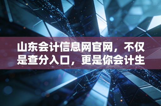 山东会计信息网官网，不仅是查分入口，更是你会计生涯的隐形导航仪