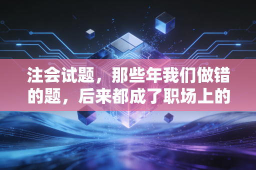 注会试题,那些年我们做错的题,后来都成了职场上的救命稻草