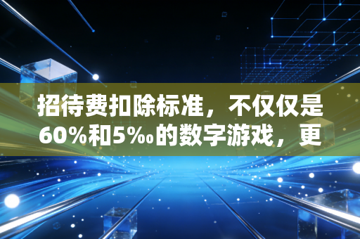 招待费扣除标准,不仅仅是60%和5‰的数字游戏,更是企业经营的智慧