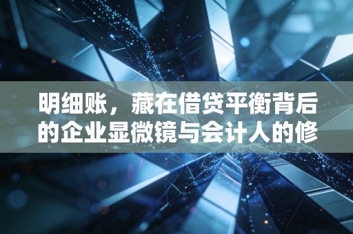 明细账，藏在借贷平衡背后的企业显微镜与会计人的修行