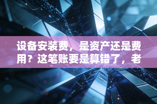 设备安装费，是资产还是费用？这笔账要是算错了，老板得哭晕在厕所