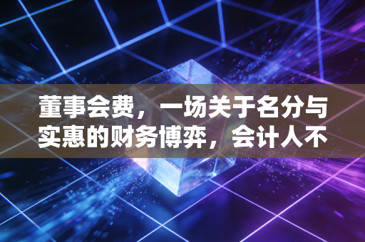 董事会费，一场关于名分与实惠的财务博弈，会计人不得不说的秘密