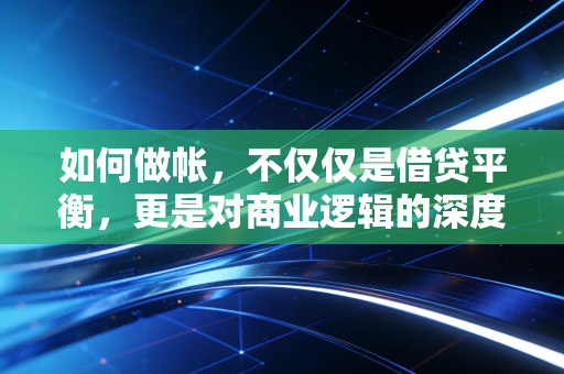 如何做帐，不仅仅是借贷平衡，更是对商业逻辑的深度还原