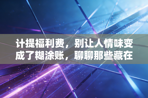 计提福利费，别让人情味变成了糊涂账，聊聊那些藏在数字背后的职场冷暖