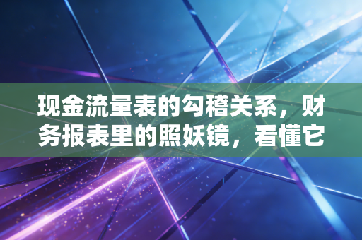 现金流量表的勾稽关系,财务报表里的照妖镜,看懂它才算真懂财务