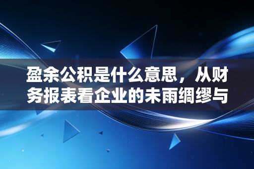 盈余公积是什么意思,从财务报表看企业的未雨绸缪与长远野心