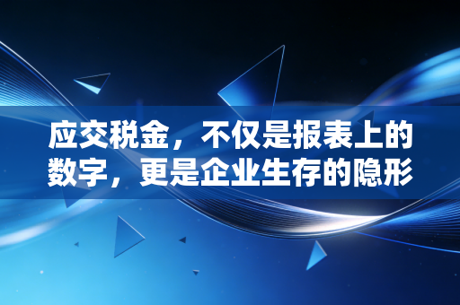 应交税金，不仅是报表上的数字，更是企业生存的隐形红线