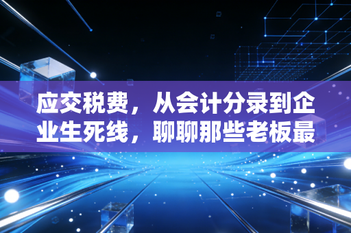 应交税费,从会计分录到企业生死线,聊聊那些老板最头疼的税事儿