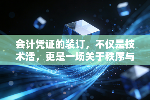 会计凭证的装订,不仅是技术活,更是一场关于秩序与耐心的修行