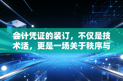 会计凭证的装订，不仅是技术活，更是一场关于秩序与耐心的修行