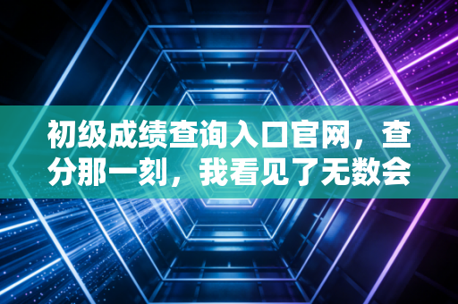 初级成绩查询入口官网，查分那一刻，我看见了无数会计人的悲欢离合