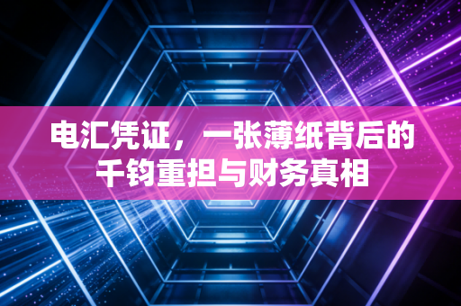 电汇凭证,一张薄纸背后的千钧重担与财务真相