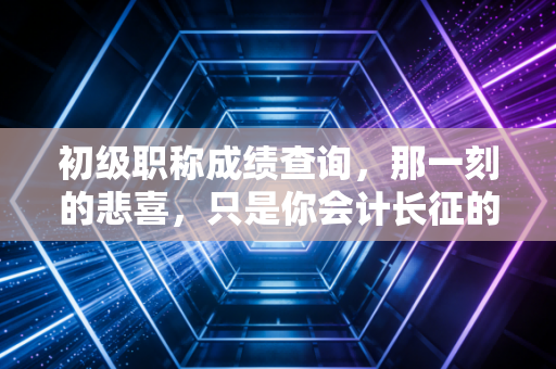 初级职称成绩查询，那一刻的悲喜，只是你会计长征的第一步