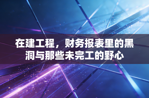 在建工程，财务报表里的黑洞与那些未完工的野心