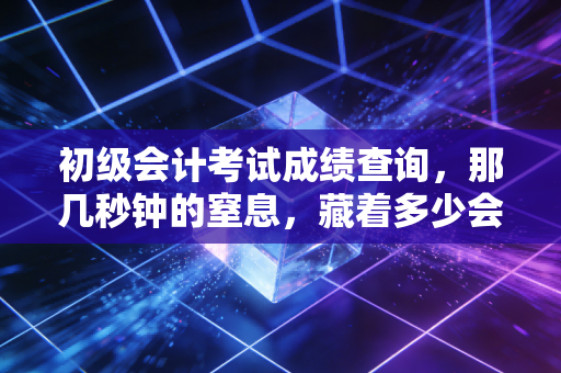 初级会计考试成绩查询，那几秒钟的窒息，藏着多少会计人的悲喜与希冀