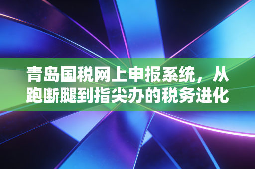 青岛国税网上申报系统，从跑断腿到指尖办的税务进化论