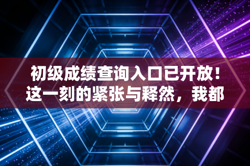 初级成绩查询入口已开放！这一刻的紧张与释然，我都懂