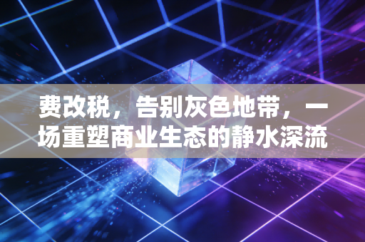费改税,告别灰色地带,一场重塑商业生态的静水深流