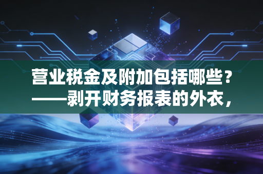 营业税金及附加包括哪些？——剥开财务报表的外衣，聊聊那些躲不掉的经营成本