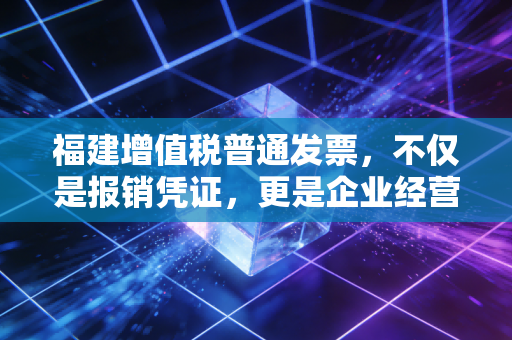 福建增值税普通发票，不仅是报销凭证，更是企业经营细节的照妖镜