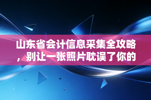 山东省会计信息采集全攻略，别让一张照片耽误了你的考证路，附避坑指南