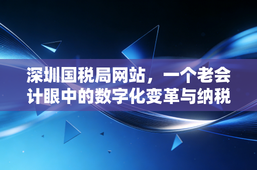 深圳国税局网站，一个老会计眼中的数字化变革与纳税人的酸甜苦辣