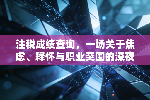注税成绩查询，一场关于焦虑、释怀与职业突围的深夜大考